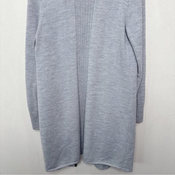 Talbots Womens Large Long Line Tipped Merino Blend Sweater Jacket - Picture 13 of 14